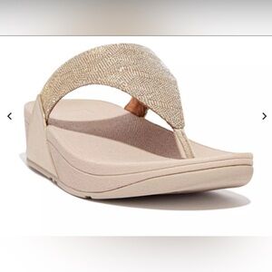 FitFlop Lulu Glitz‎ Toe-Post Thong Flip Flop Sandals ET9-675-070